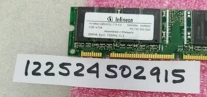 256MB SDRAM SDR SD PC133 133MHZ 133 168PIN NON-ECC SINGLE RANK 32x8 8CHIPS - Picture 1 of 1