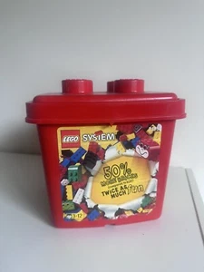 Lego Systems Vintage Red Bucket Storage - Picture 1 of 6
