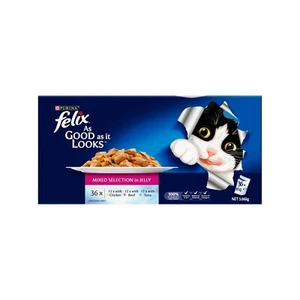 Felix 85g As Good As It Looks Mixed Selections in Jelly Wet Cat Food - 36 Pack - Picture 1 of 1