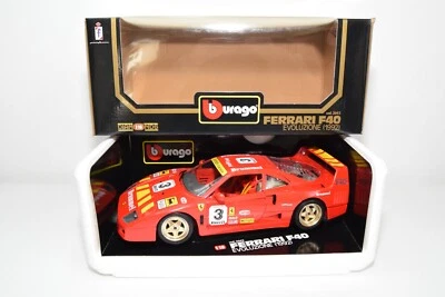 B37 BBURAGO BURAGO 1:18 3042 FERRARI F40 EVOLUTION 1992 #3 RED MIB - Immagine 1 di 4