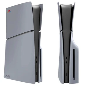 Gray PS5 Slim Faceplate Cover Plate Shell - PlayStation 5 Disc Version - Picture 1 of 6