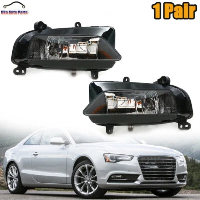 LH&RH Front Fog Light Clear Halogen Fog Lamp For Audi S5 A5 S-Line 2013-2016 - Image 1 of 4