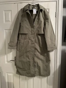 BNWT Primark Ladies Green Rain Coat Parka Coat Size S Lightweight Hooded Pockets - Picture 1 of 8