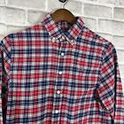 Vineyard Vines Whale Shirt Youth Large (16) Red White Blue Check Plaid Button Up