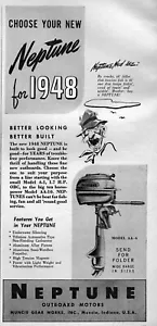 Neptune AA-6 1948 motor fueraborda anuncio original - Imagen 1 de 1