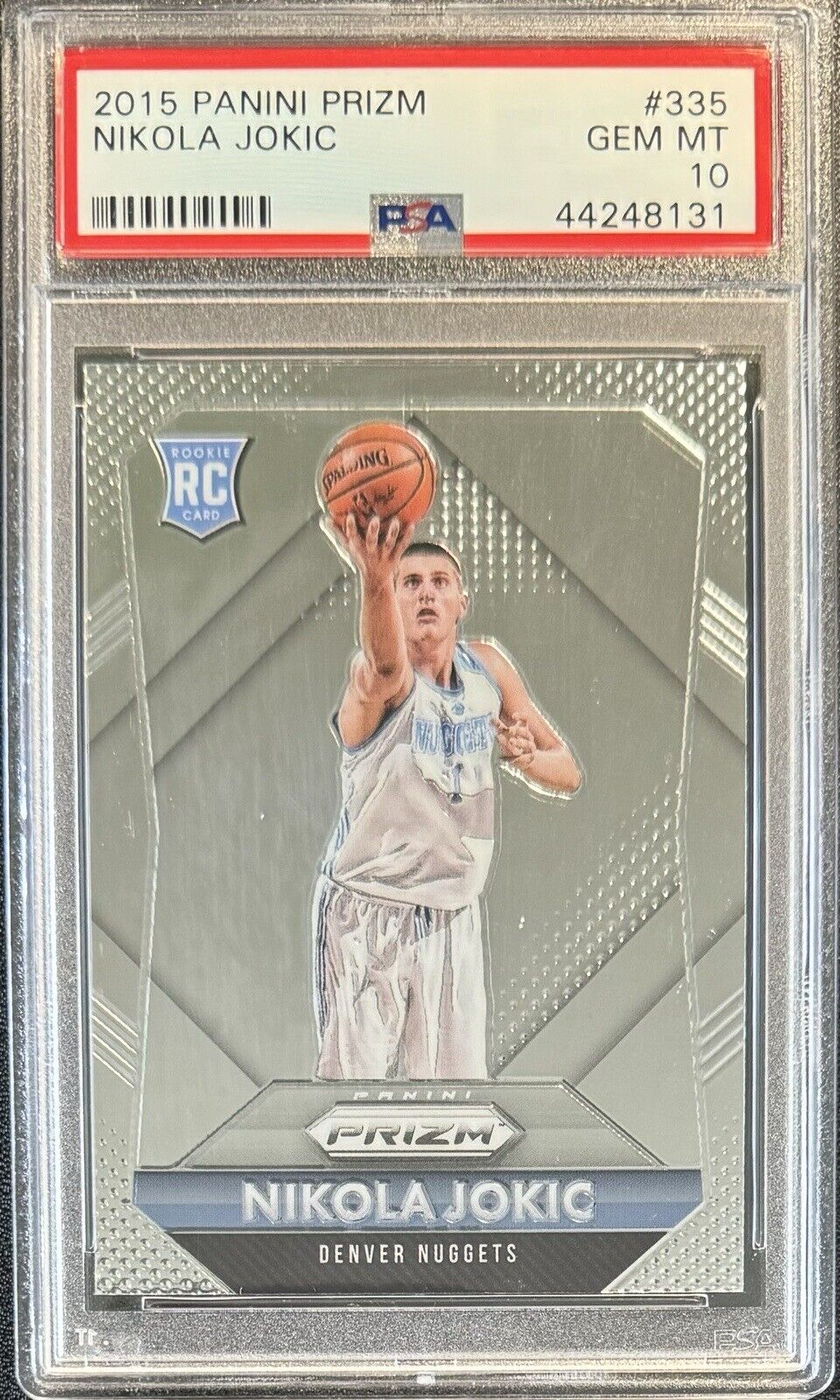 2015 Nikola Jokic Panini Prizm #335 PSA 10 Rookie Card (3-time MVP!!!)