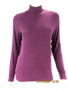 AERIE REAL SOFT SZ L Rayon/Cotton/Spand Burgundy Flowy Fabric Shirt Blouse Shirt - Picture 1 of 14