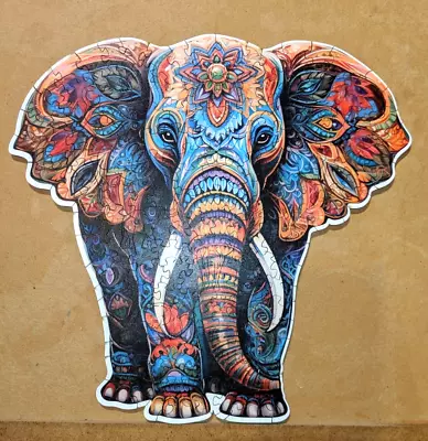 Crafthub wooden Jigsaw puzzle Elephant 155 pieces Complete - Image 1 of 4