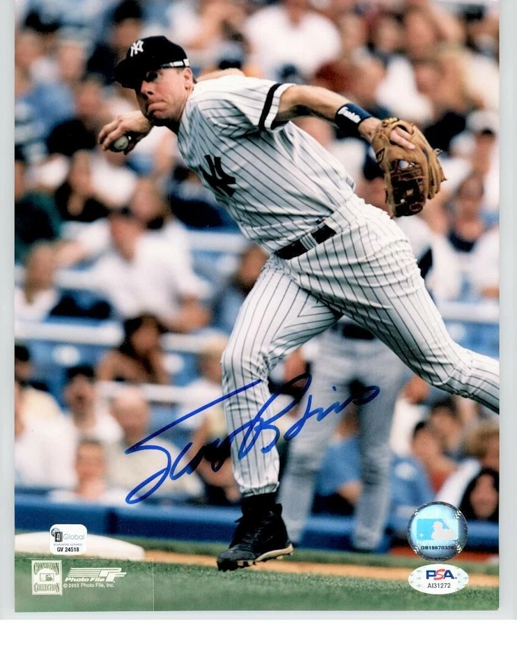 Foto 8x10 firmada por Scott Brosius de los Yankees de Nueva York PSA/DNA  Foto 1 de 1