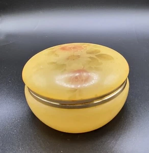 Italienische echte Alabaster handgeschnitzte aufklappbare Schmuckschatulle, Vintage - Bild 1 von 11