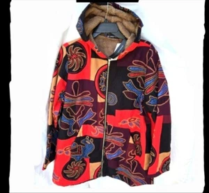 Zanzea Hooded Jacket Size XXXL Sherpa Lining Colorful Winter Heavy Jacket NWT - Picture 1 of 15