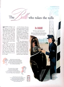 Cosmetics 1944Print Ad Du Barry Beauty Preparations Toll Taker 10x14 Patriotic - Picture 1 of 4