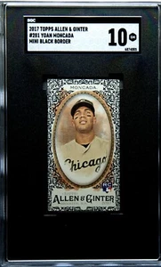 2017 Topps Allen & Ginter Yoan Moncada 281 Mini Black Boarder SGC 10 Gem Mint RC - Picture 1 of 2