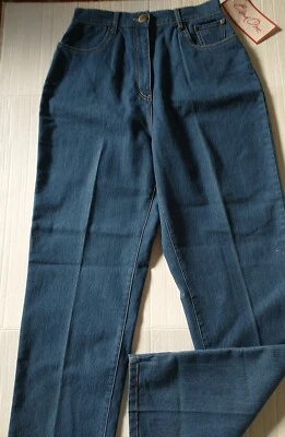 Pantalones de mezclilla Levi's Bend Over azules cintura ultra alta para mujer talla 26W 10 vintage nuevos con etiquetas Foto 1 de 4