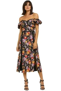 TALULAH Mimosa Floral Midi Dress Mimosa Races Floral Size AU 10 WITH DEFECTS - Picture 1 of 9