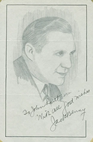 JOHN RAITT - INSCRIBED ORIGINAL ART SIGNED CO-SIGNED BY: JACK BENNY Cover