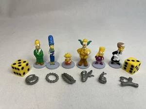 The Simpsons Clue 14 Replacement Pieces (6 Tokens, 6 Pewter Weapons, 2 Dice) - Picture 1 of 1