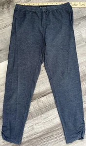 Girls L George Leggings Ruched Denim Blue Colored - Picture 1 of 6