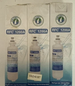 NEW Set of 3 One Purify Refrigerator Replacement Filters RFC 1200A - Picture 1 of 4