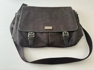 COACH Satchel Black Laptop Bag Office Work REPAIR NEEDED Messenger Canvas - Picture 1 of 13