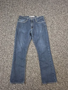 BKE Buckle Jake Straight Jeans Mens 33x31 Dark Fade Whiskered Stretch Denim - Picture 1 of 8