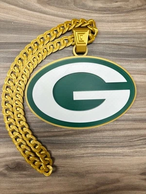 Collar Green Bay estampado en 3D con eslabones cubanos Foto 1 de 4