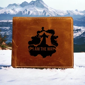 Cartera de Cuero Jesús Plegable Calidad Premium Buffalo The Way Truth Life Regalo NUEVO - Imagen 1 de 13