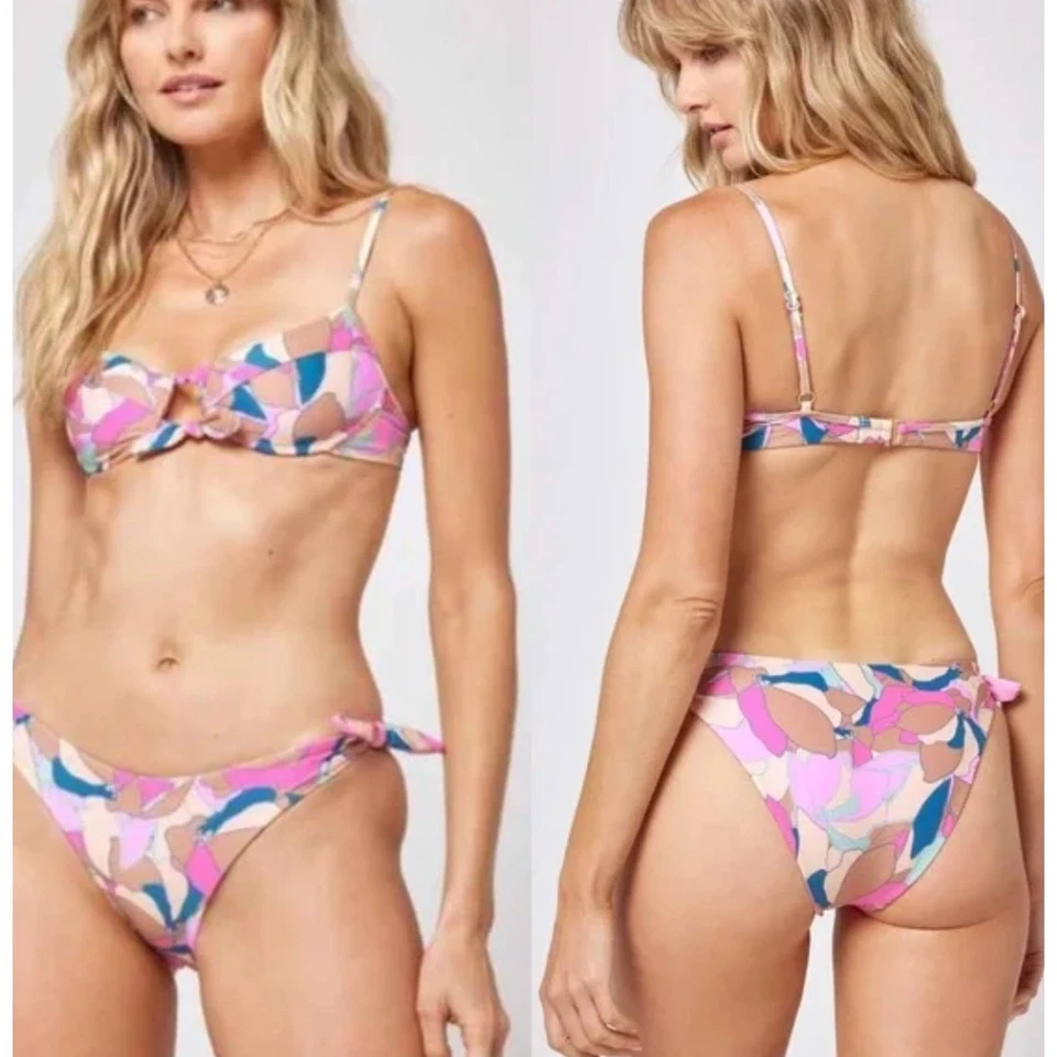 L*Space Bikini Top Mujer Pequeño Rosa Multi Sundazed Floral Traje de Baño Boho Nuevo con Etiquetas Foto 1 de 4