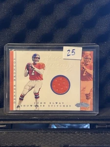 2001 Fleer Showcase Stitches John Elway Patch - BRONCOS - - Picture 1 of 2