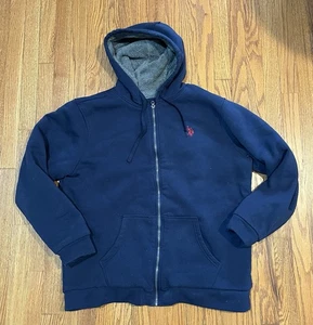 Polo Sweatshirt mit Kapuze und durchgehendem Reißverschluss, XXL, Fleece gefüttert, Authentic  - Bild 1 von 4