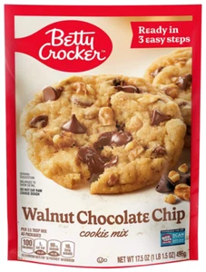 Betty Crocker Walnut Chocolate Chip Cookie Mix (Pack of 6) 17.5 oz Bags - Picture 1 of 2