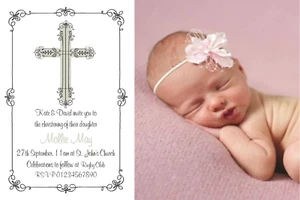 10 Invitaciones Personalizadas para el Día de la Comunión con Foto Propia Bautizo - Imagen 1 de 24