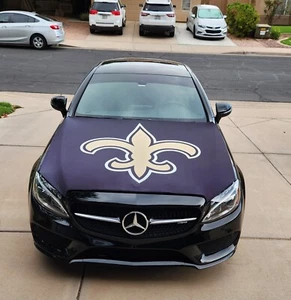 New Orleans Saints Auto Hood Cover| Hood Flags | NFL Flags 150x120cm - Picture 1 of 4