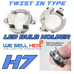 2x H7 LED Headlight Bulb Adapter Holder Audi BMW Mercedes Skoda VW Vauxhall B15 - Picture 1 of 1