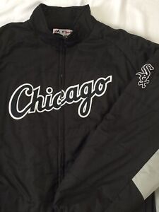 3XL Chicago White Sox Jacket MLB Baseball Zip Majestic Black Fall Winter 3X 