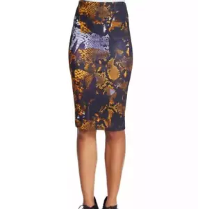 Alexander McQueen Women Snake Print Pencil Skirt size M - Picture 1 of 7