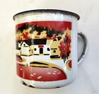 Orig. Enamel Cup Holy Site Shaoshan China Culture Revolution Collection