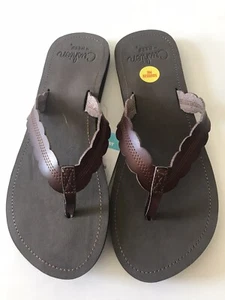 WOMEN'S REEF BROWN/RUST CUSHION CELINE FLIP FLOP BEACH/POOL SANDALS SIZE 9 NWT - Picture 1 of 7