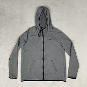 Nike Hoodie Herren Large grau Therma Fit Jacke durchgehender Reißverschluss sportliches Sweatshirt schmal - Bild 1 von 13