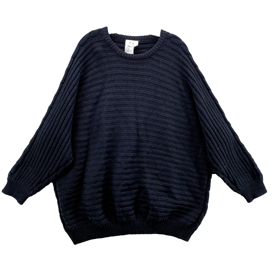 Suéter De Colección Together Para Mujer L/XL Negro Gran Tamaño Mezcla de Lana Preppy Años 90 Corpcore Foto 1 de 4