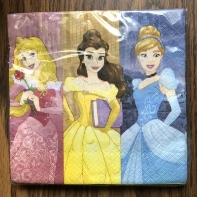 DREAM BIG PRINCESS birthday party lunch dinner PAPER NAPKINS 16pc Disney Belle + - Image 1 of 4