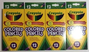4 Pack of Crayola Colored Pencils With Bright And Bold Colors - 12 Count - Picture 1 of 2