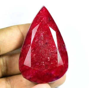 RARE 250.00 Ct Natural HUGE Red Ruby CERTIFIED* Museum Grade Pear Gemstone - Picture 1 of 5