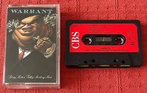 WARRANT - UK CASSETTE TAPE - DIRTY ROTTEN FILTHY STINKING RICH - Picture 1 of 4