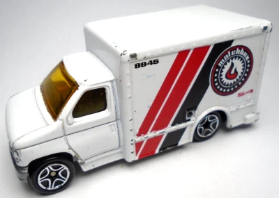 Camión de carga Ford Matchbox 1998 blanco fundido a presión 1:80 camión 2 7/8" con rojo y negro Foto 1 de 4