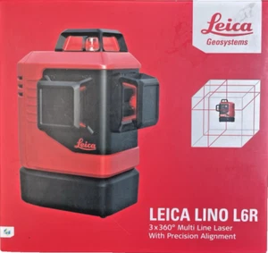 Leica Lino L6R 3x 360° Red Beam Multi Line Laser Level Combo Kit - Picture 1 of 6
