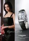 Aishwarya Rai Bachchan 1-page clipping 2006 ad for Longines watches