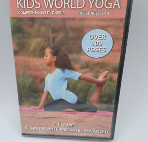 Kids World Yoga 3 Class Levels For Children 6-14 Years Old 100 Poses DVD 