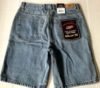 Architect Jean Company Blue Denim Jean Shorts Relaxed Fit Men's Size 33 NWT - Imagem 1 de 4