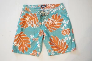 REYN SPOONER Drawstring Floral Hawaiian Aqua/Orange Board Shorts/Swim Trunks, 32 - Picture 1 of 7